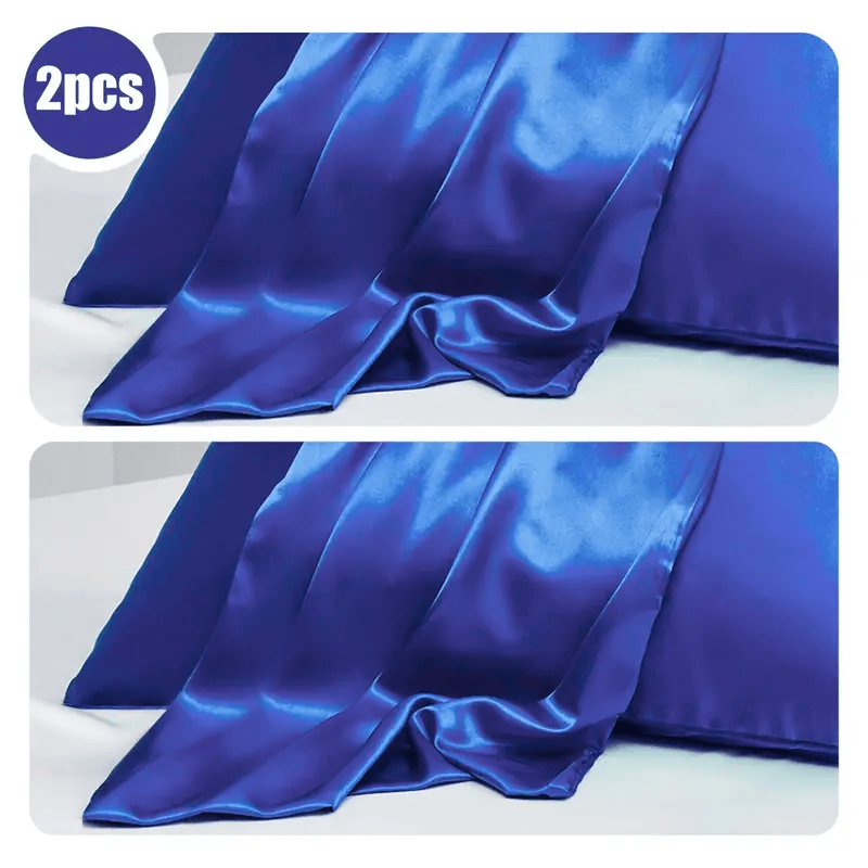 2 Pack Satin Silk Pillowcases for Hair & Skin – Soft, Smooth, Cooling Pillow Covers (Queen Size)