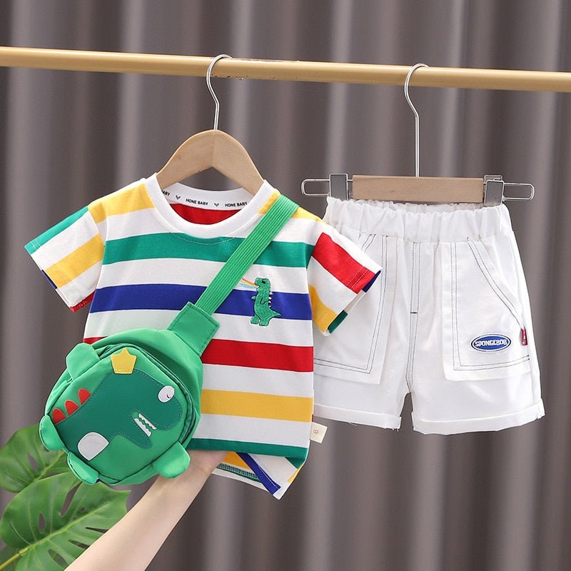 3Pcs/Sets Infant Casual Dinosaur Shirt Shorts