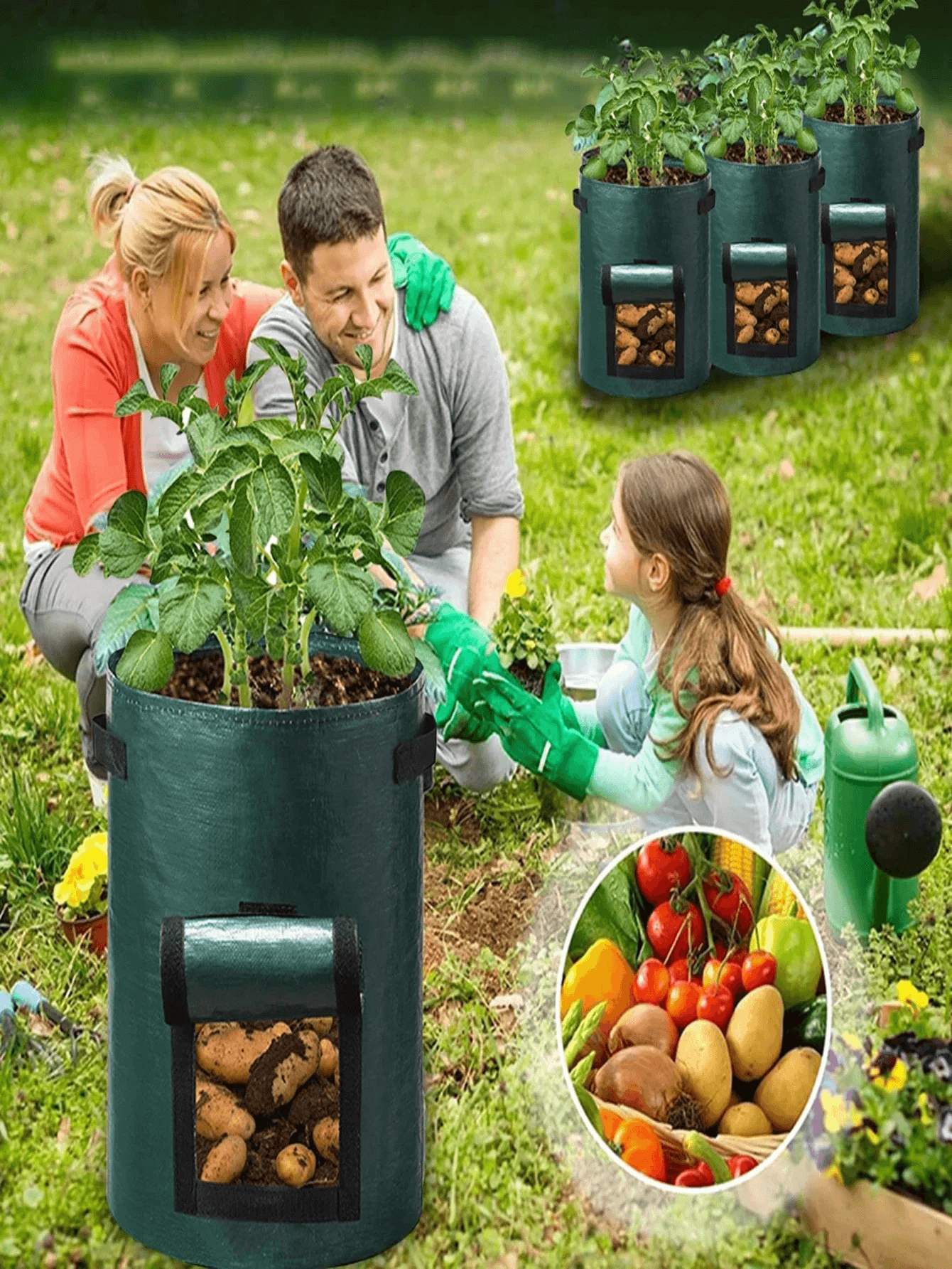 5 PCS Vegetable Grow Bag Planting Bags