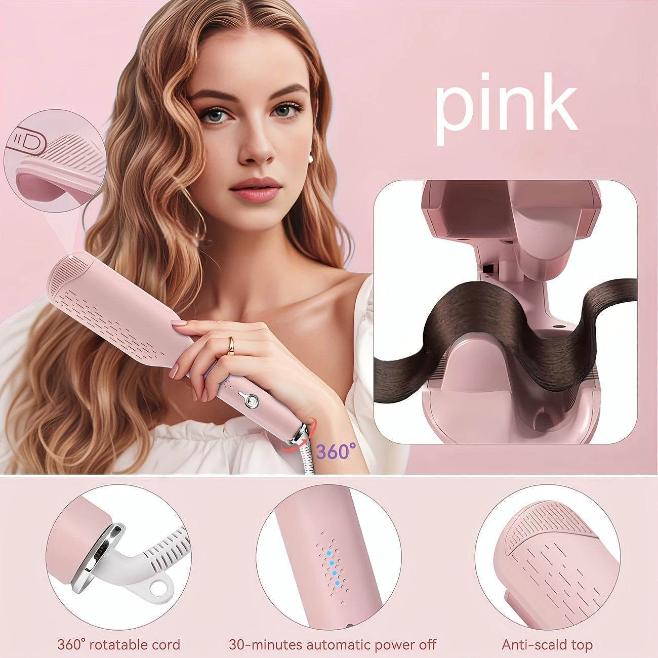 32mm Wave Curling Iron, Deep Waves, Long-Lasting Curls