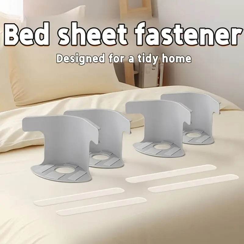 4pcs Invisible Non-Slip Bed Sheet Grippers – Secure Fasteners for Sheet Corners