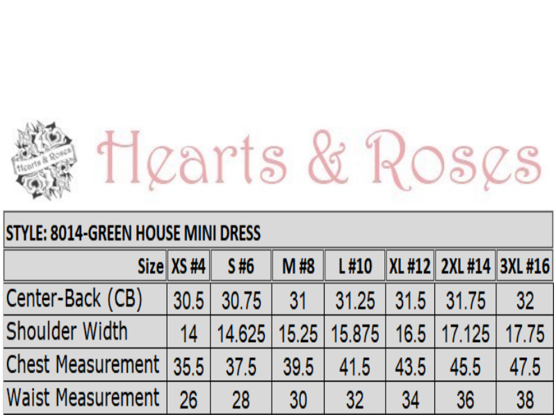 8014 Greenhouse Mini Dress