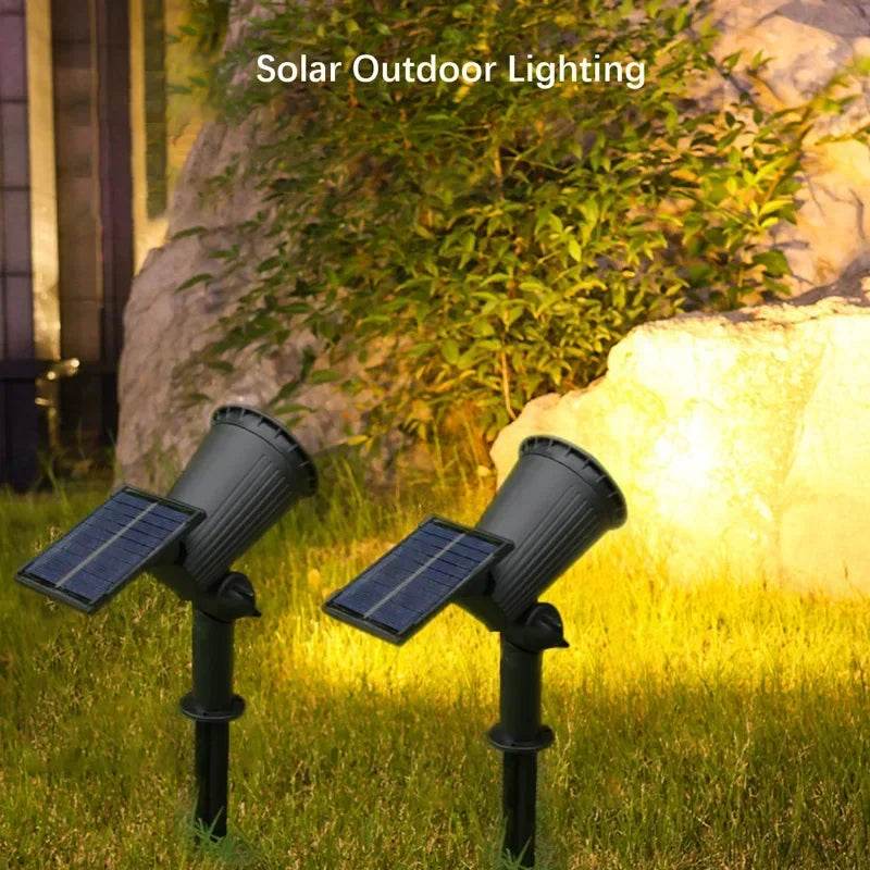 9 LED Solar Spotlights | Waterproof Outdoor Garden & Patio Lights