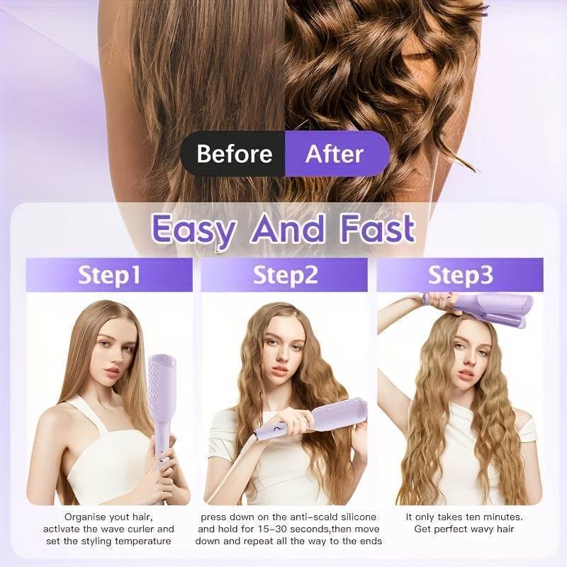 32mm Wave Curling Iron, Deep Waves, Long-Lasting Curls