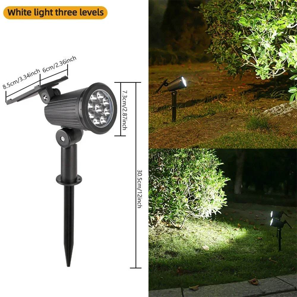 9 LED Solar Spotlights | Waterproof Outdoor Garden & Patio Lights