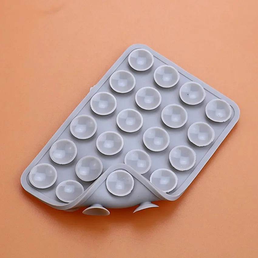 2pcs Double-Sided Silicone Phone Wall Mount with Suction Grip