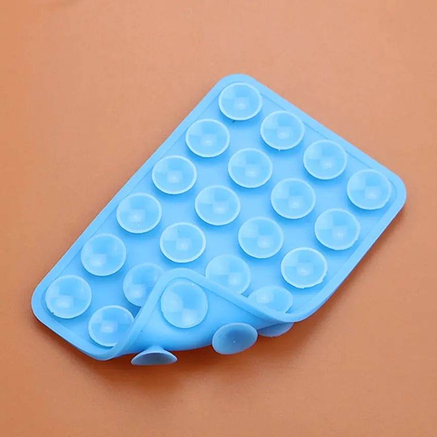 2pcs Double-Sided Silicone Phone Wall Mount with Suction Grip