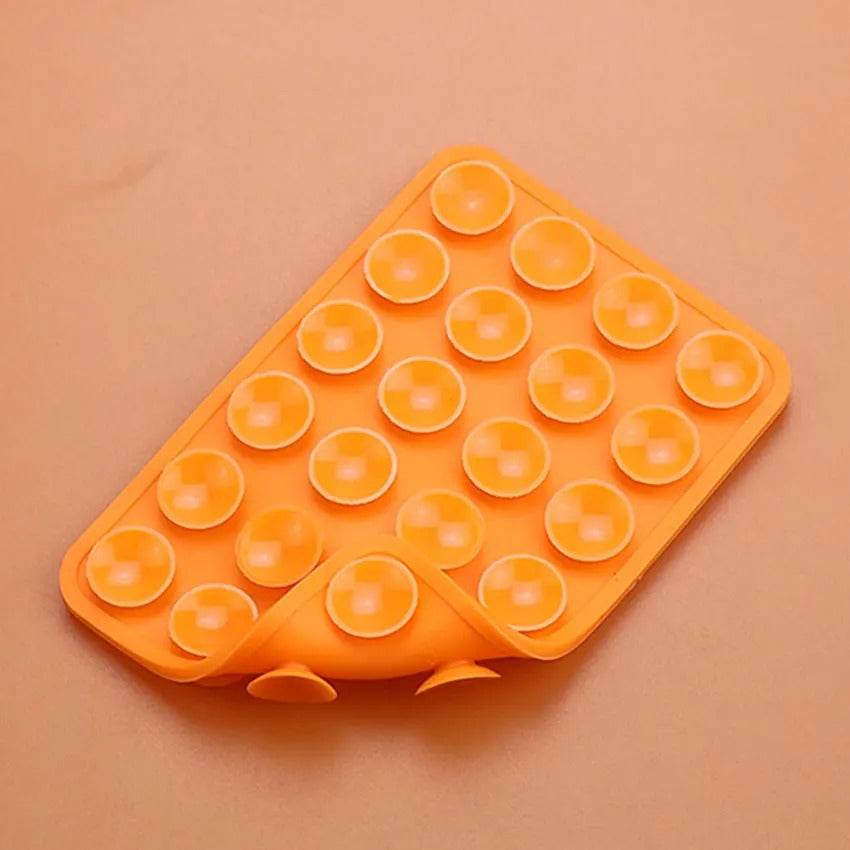 2pcs Double-Sided Silicone Phone Wall Mount with Suction Grip