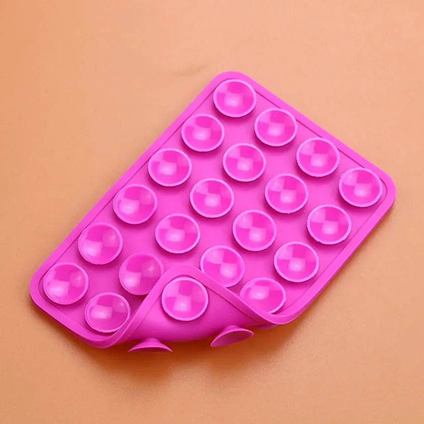 2pcs Double-Sided Silicone Phone Wall Mount with Suction Grip