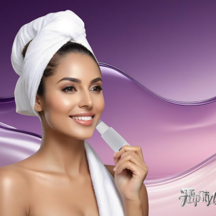Ultrasonic Skin Scrubber: Face Cleanser for Blackhead and Acne Removal Experience a facial spa treatment  vibrating massager, featuring ultrasound peeling technology for effective cleansing. Model 394.