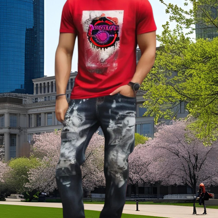 urban TEEN  Fashion Ripped Jeans STONE WASHED Pants