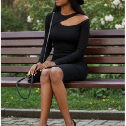 NEW BLACK SEXY Autumn of OFF SHOULDER DRESS FOR WOMEN