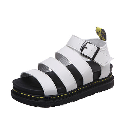 Buckle Sandals Flat PlatformThick Bottom Shoes Women Summer