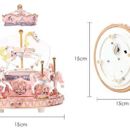Crystal Music Box Carousel Creative Gifts For Valentine's Day