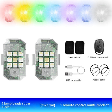 Waterproof Remote Control Motorcycle Flashing Lights UAV Outdoor Lighting Lamp