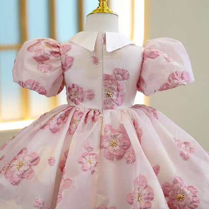 Piano Playing Flower Girl's Wedding Little Girl Princess Dress Birthday Costume