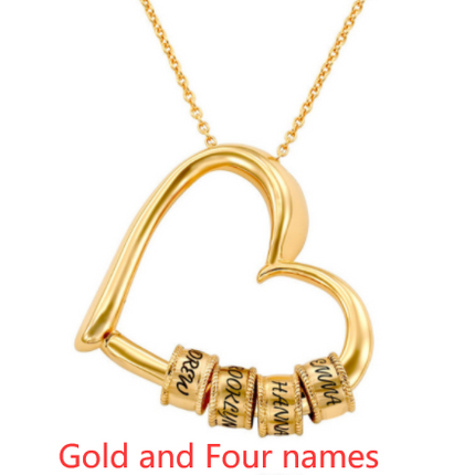Thanksgiving Heart Love Simple Beaded Pendant Necklace