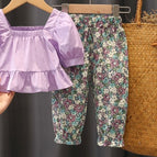 Floral single pants / 90cm