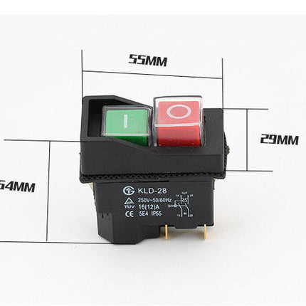 KJD17F16 Electromagnetic Switch Waterproof Magnetic Switch Start Switch Power Tool Switch