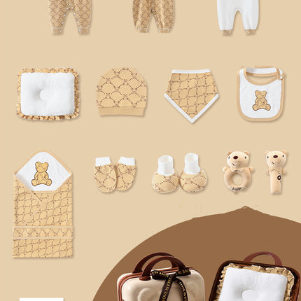Baby Gift Box Set British Style Teddy Bear Password Suitcase