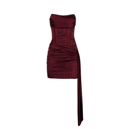 Women's Clothing Sexy Bandeau Slim-fit Small Skirt Backless Hot Girl Dress