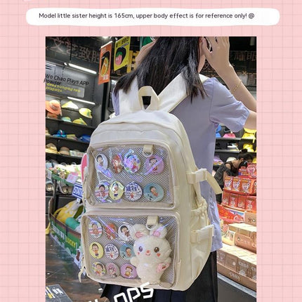 Large Capacity Transparent Shoulder Pain Bag For Girls