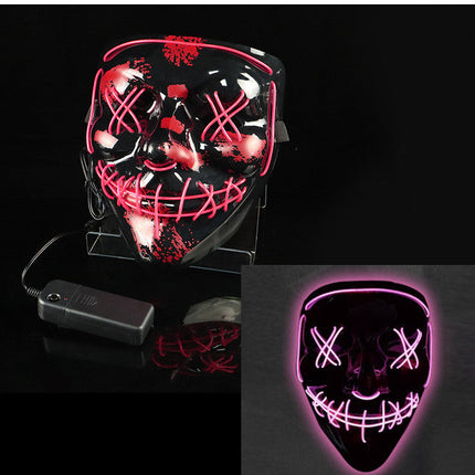Glowing Mask LED Mask Halloween Clown Funny Bundy