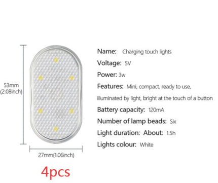 Touch Sensor Lamp Free Of Wiring, Free To Stick On-board Atmosphere Lighting