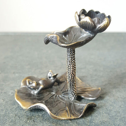 Creative Incense Stick Incense Burner Lotus Leaf Frog Seat