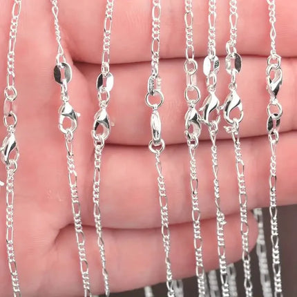 Exquisite Copper Necklace Chain, 16–30in Adjustable, 925 Silver Plated