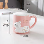 Light pink and white cat / 401or500ml