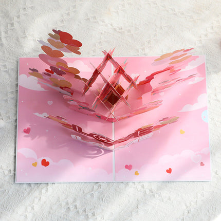 Valentine's Day Stereoscopic Greeting Cards Creative Handmade Paper Carving