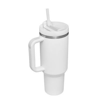 40oz Insulated Tumbler With Handle & Straw – Stainless Steel Vacuum Coffee Cup | Perfect Gift
