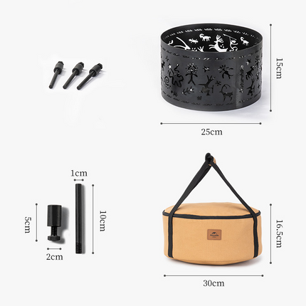 Outdoor Burning Fire Round Table Camping Heating Burning Fire Rack Atmosphere Picnic