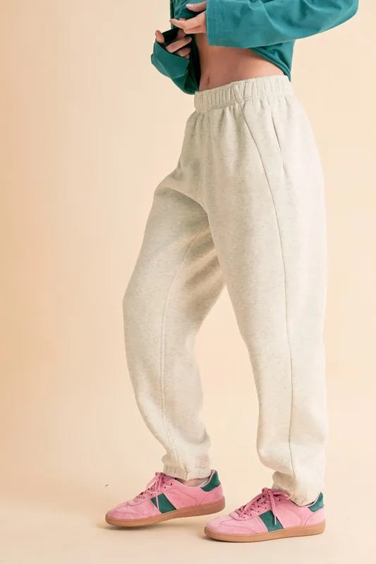 Aemi Co Drawstring Elastic Waist Joggers