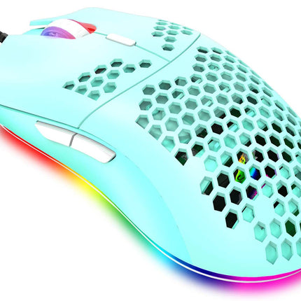 Gaming Mice Mouse 6400 DPI USB RGB Flowing Backlit Light Wired PC Laptop PS4 PS5 Random Color