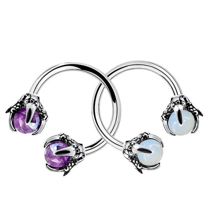 Dragon Claw Nose Ring Ornament Horseshoe  Zircon Piercing Jewelry Ornament