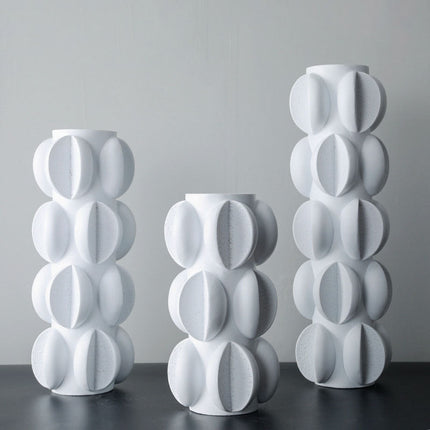 Special-shaped Ceramic Vase Three-piece Modern Minimalist Home Soft Decoration