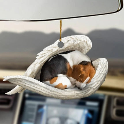Car Pendant Sleeping Dog Angel Home Decor Acrylic Showcase Hanging Ornaments For Doors
