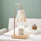 Champagne gold glass cover / Solid wood base / US
