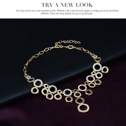 Diamond Jewelry Four-piece Alloy Jewelry Set