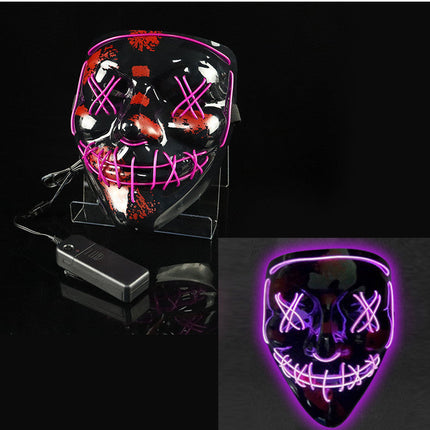 Glowing Mask LED Mask Halloween Clown Funny Bundy