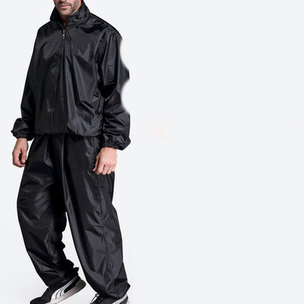 Men's Black Sweating Plus Size Exercise Suit