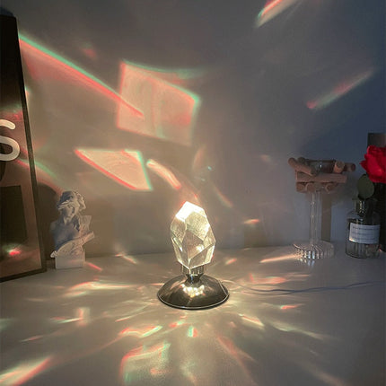 Led Crystal Night Light With Remote Control Bedroom Decor Mood Light Novelty Gift Usb Bedside Romantic Projector Rgb Night Lamp