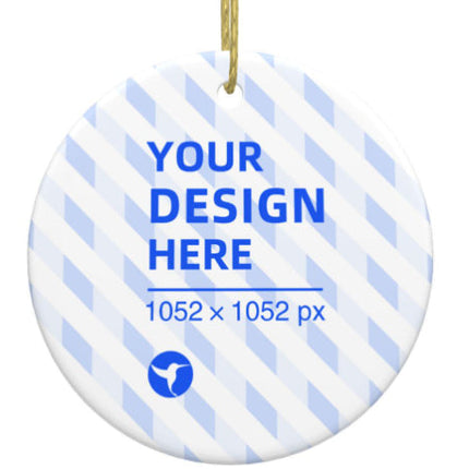 Home Decor Christmas Ceramic Round Pendant