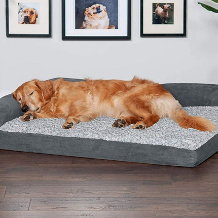 L-Shaped Pet Mattress Removable And Washable Wave Memory Foam