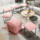 Pink fleecy / Sponge cushion 36X36X38CM