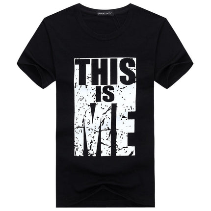 Men's  Plus Size Youth Half-Sleeved T-Shirt