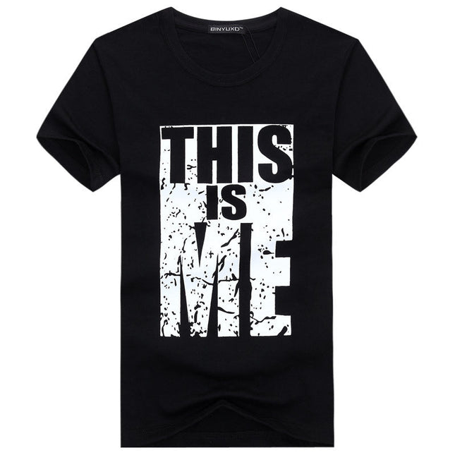 Men's  Plus Size Youth Half-Sleeved T-Shirt