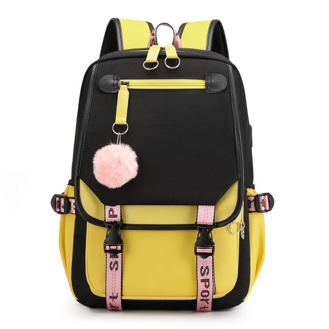 Luminous Usb Rechargeable Backpack  Student nylon